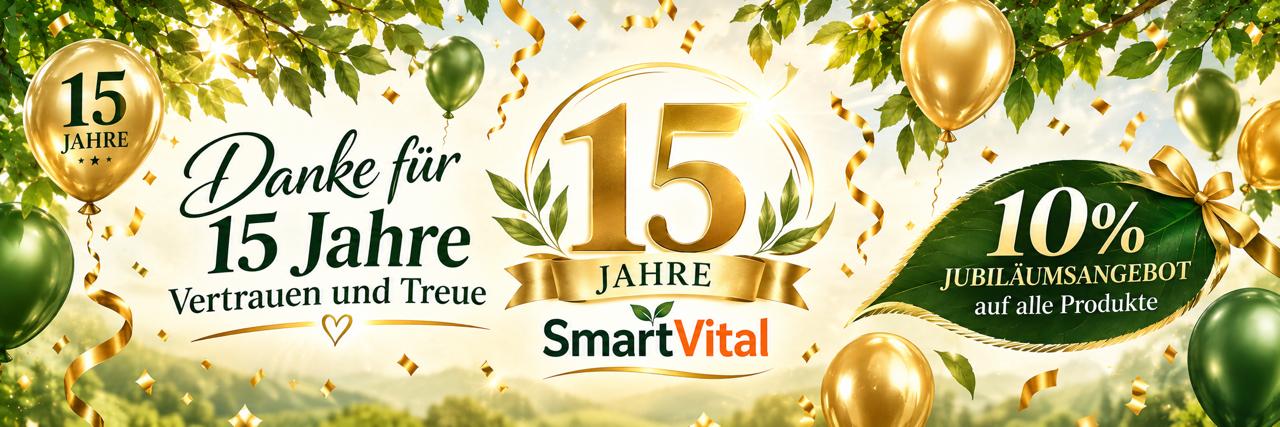15 Jahre SmartVital — 10% Jubiläumsangebot auf alle Produkte